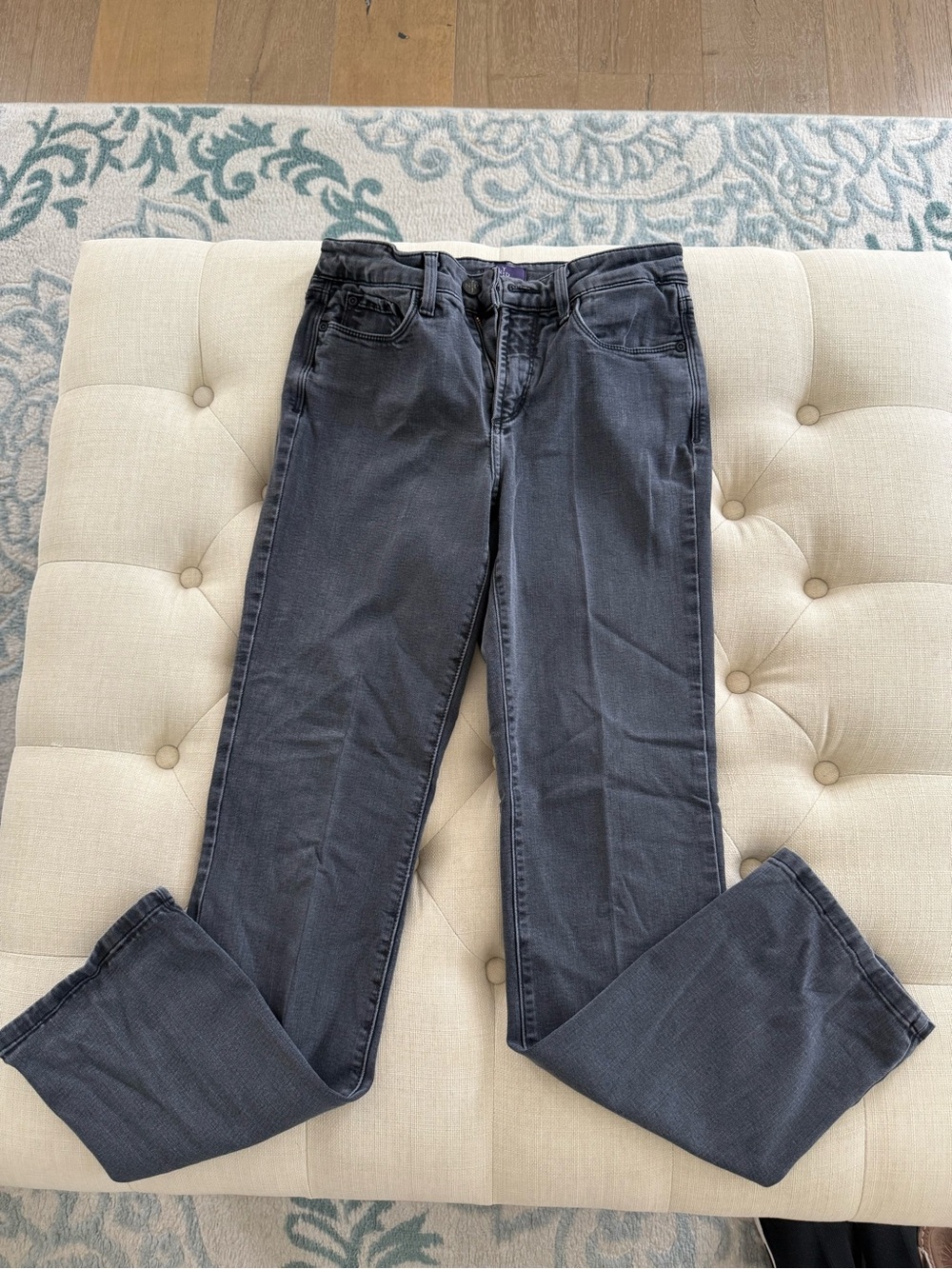 NYDJ Women's Charcoal Straight-Leg Jeans